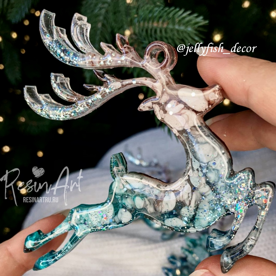 No. 576 Christmas Ornament Reindeer Silicone Mold - image 34