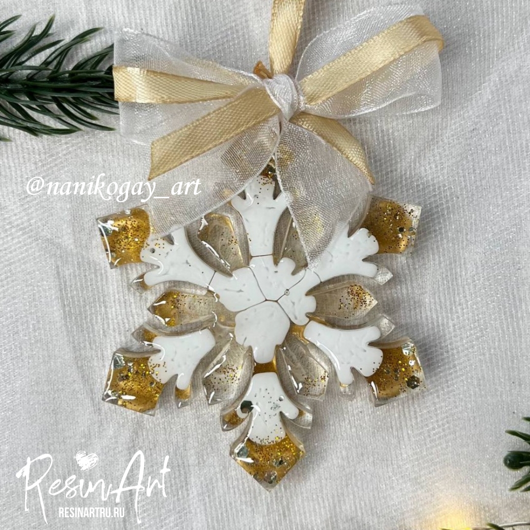 No. 400 Christmas Ornament Snowflake No. 1 (10 mm) Silicone Mold - image 14
