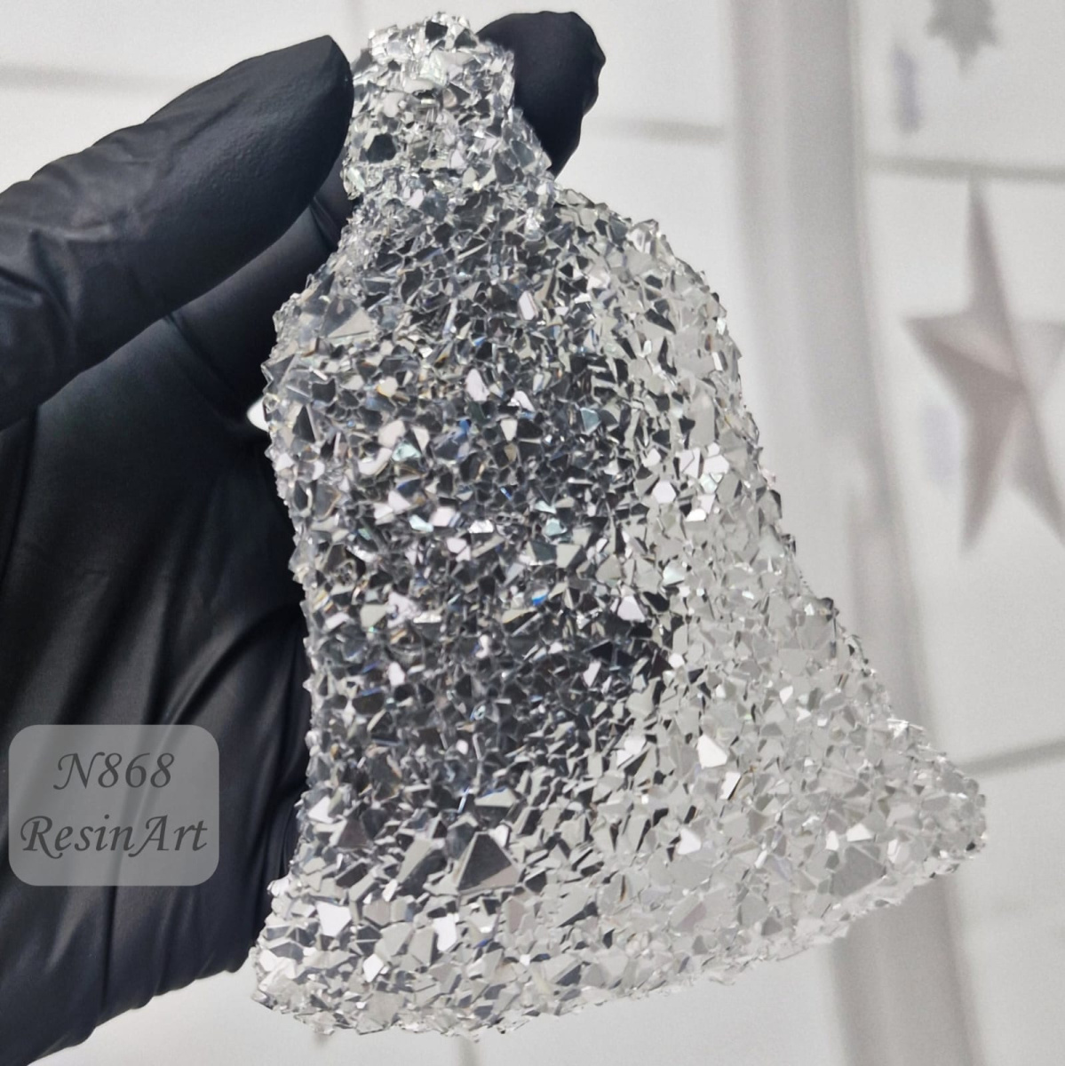 No. 868-S Christmas Ornament Crystal Bell Silicone Mold - image 5