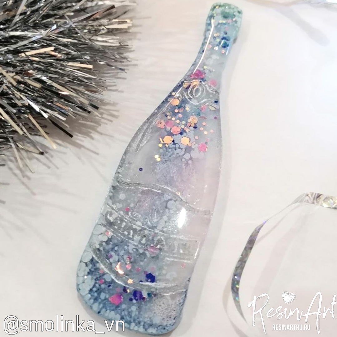 No. 574-S Christmas Ornament Champagne (8 cm) Silicone Mold - image 5