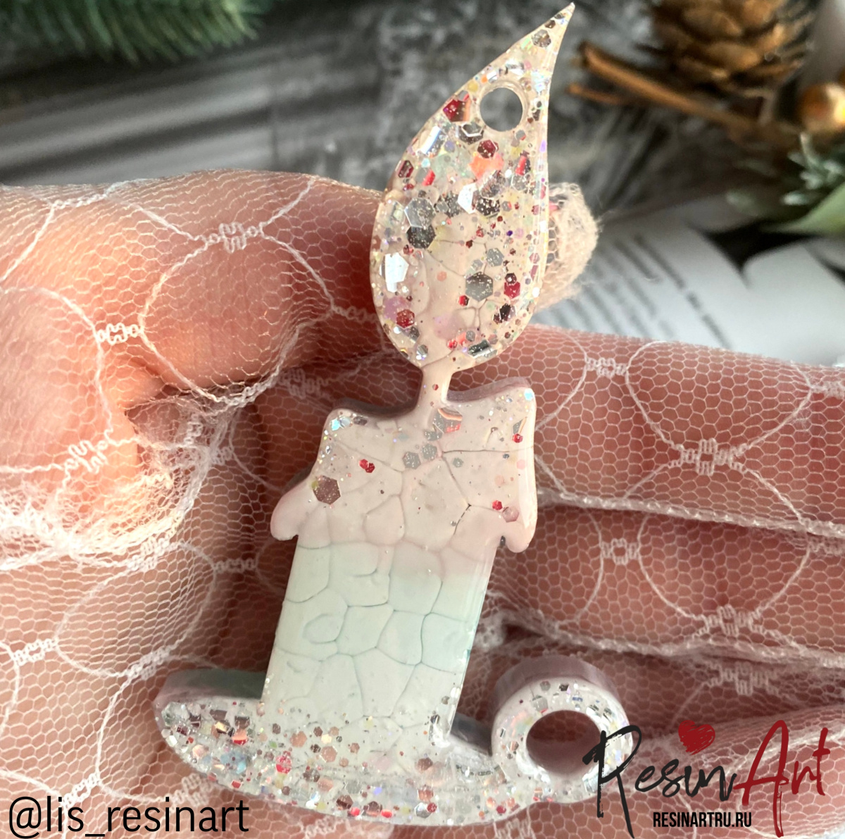No. 577 Christmas Ornament Candle Silicone Mold - image 10