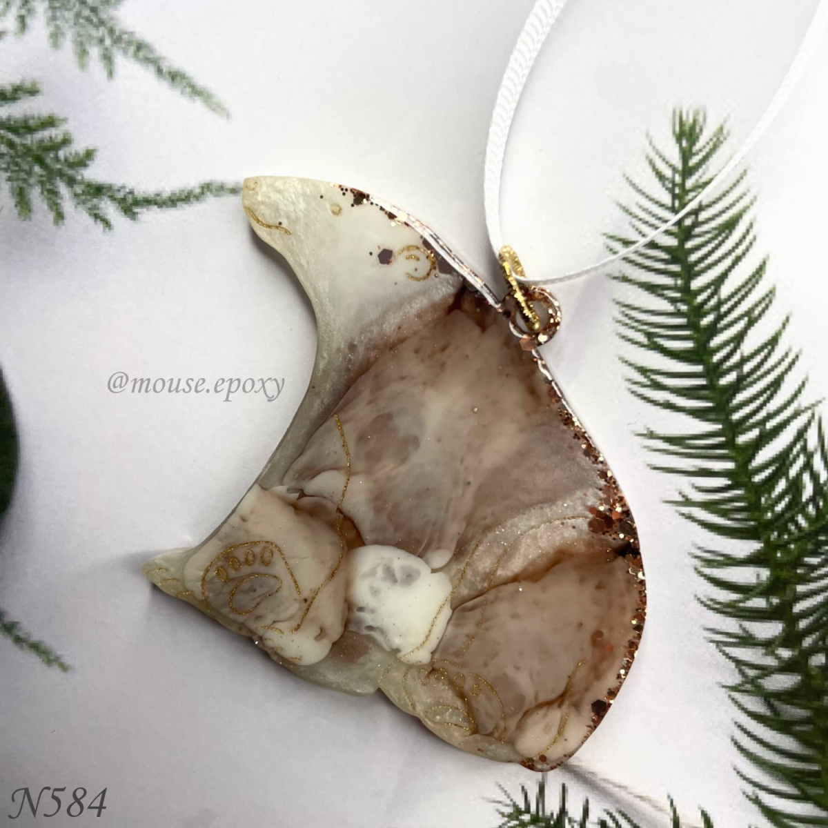 No. 584-S Christmas Ornament Polar Bear Silicone Mold - image 7