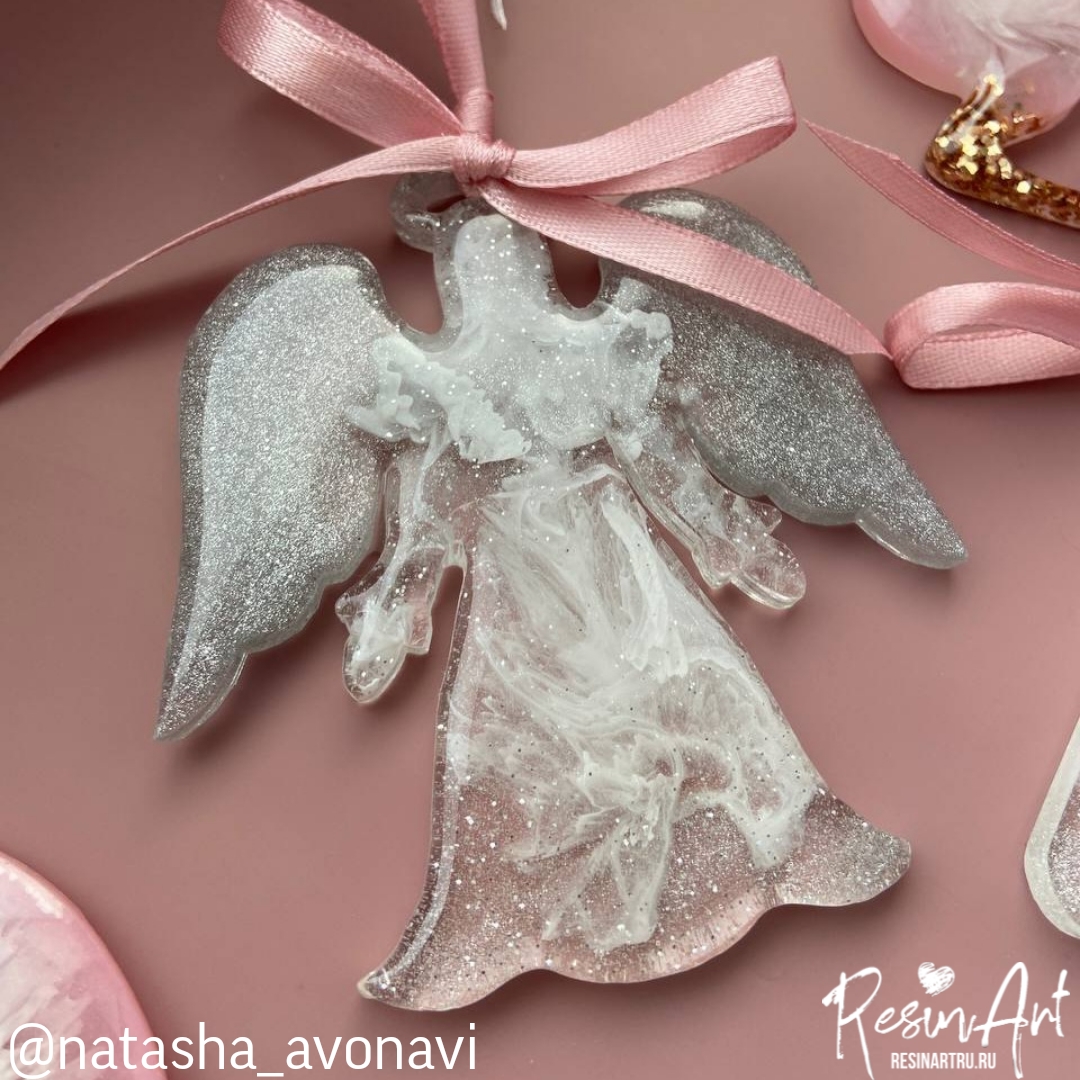 No. 439 Christmas Ornament Angel No. 3 Silicone Mold - image 1