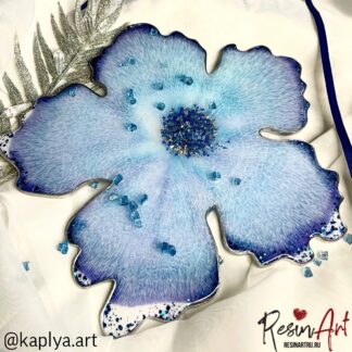No. 276 Serving Board Flower No. 7 Hibiscus Silicone Mold - image 1