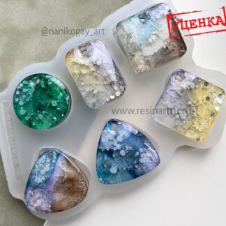 No. 943 Pendant / Pet Tag Set Silicone Mold - image 1