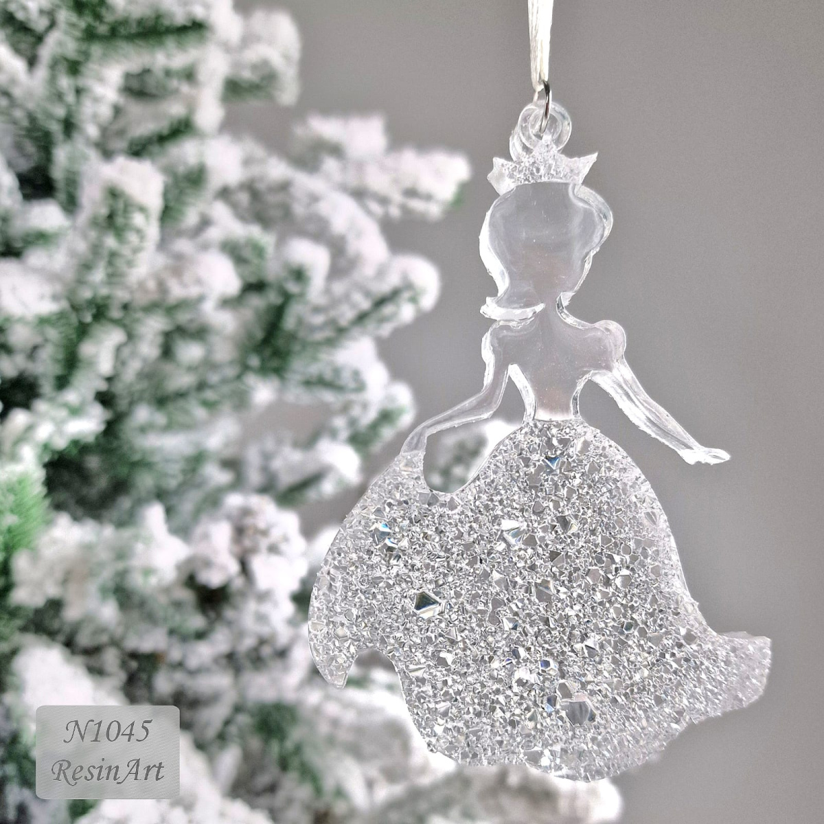 No. 1045 Christmas Ornament Princess Crystal Silicone Mold - image 5