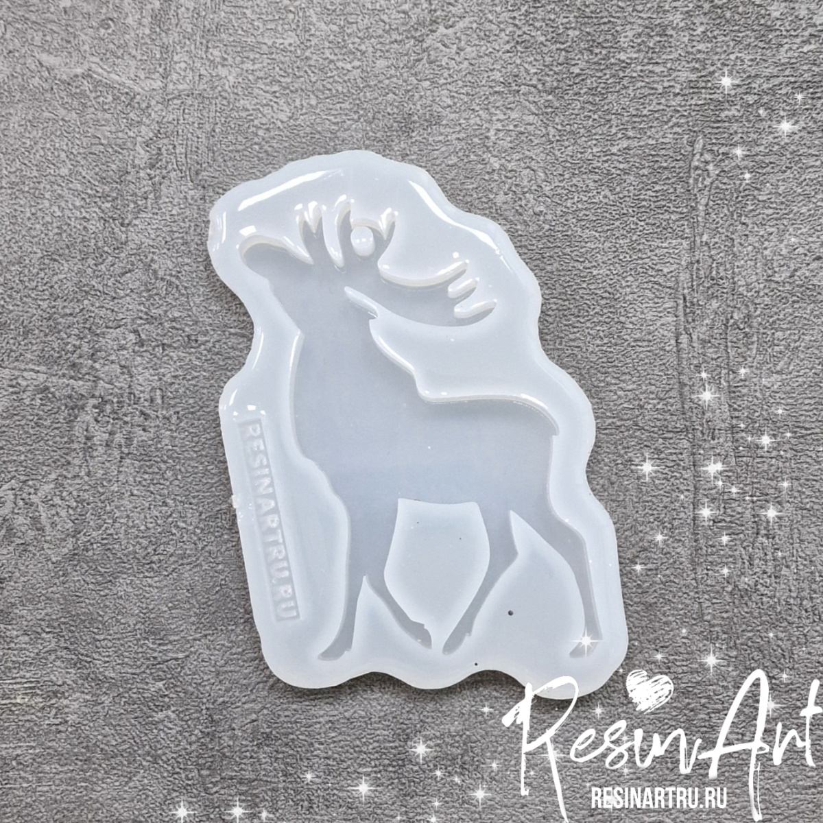 No. 619 Christmas Ornament Moose Silicone Mold - image 2