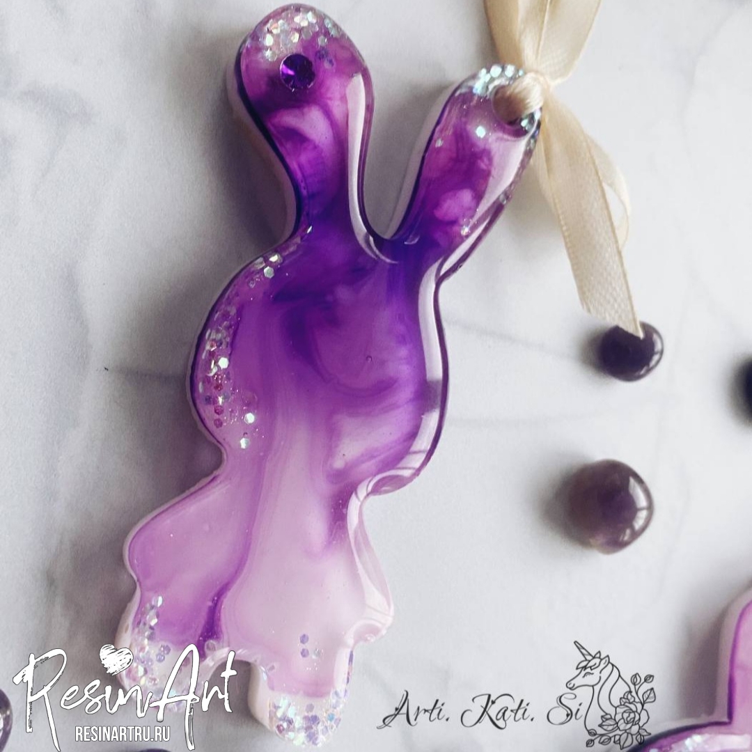 No. 641-S Christmas Ornament Bunny Silicone Mold - image 3