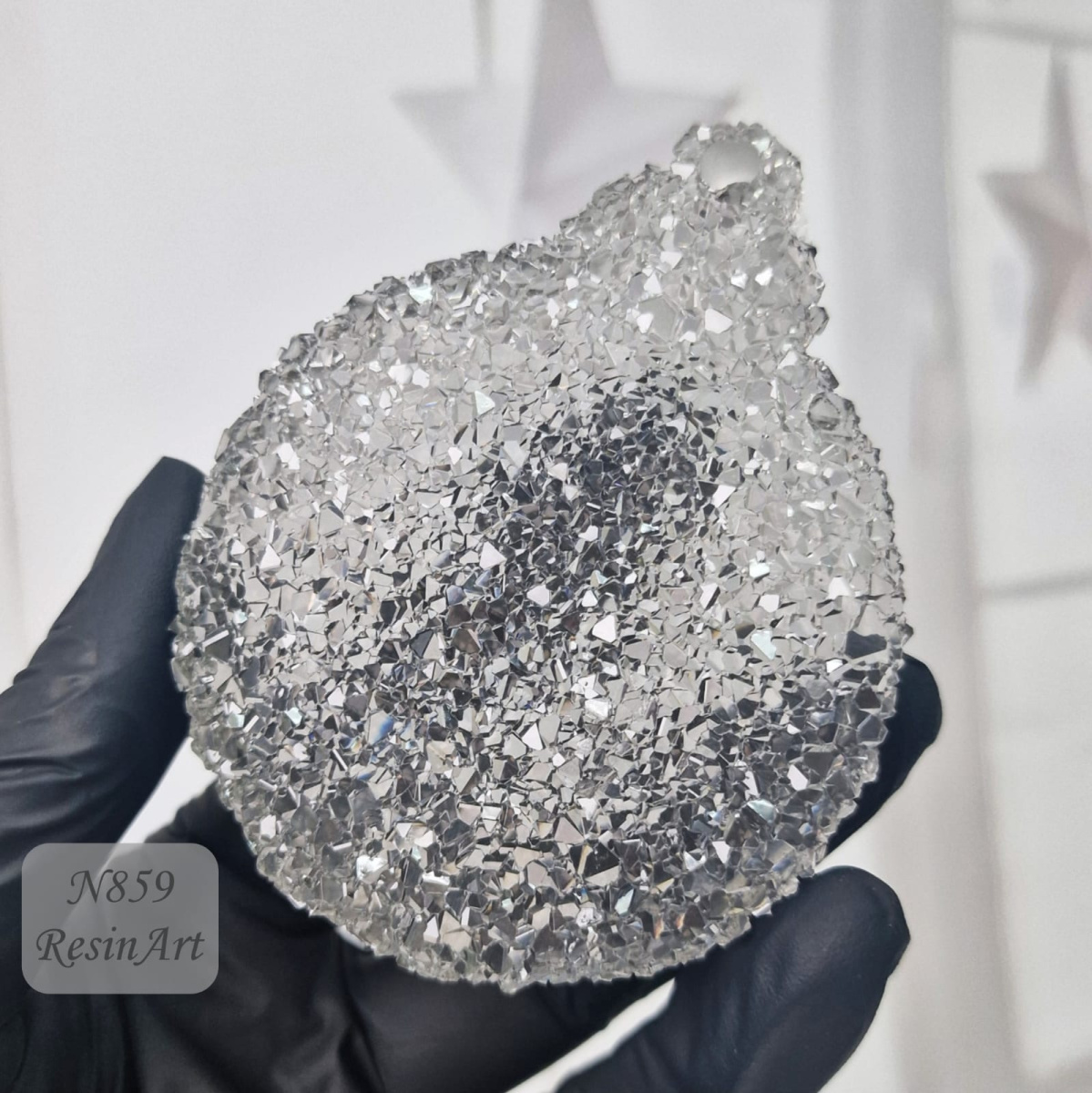No. 859 Christmas Ornament Crystal Bauble (7.2 cm) Silicone Mold - image 1