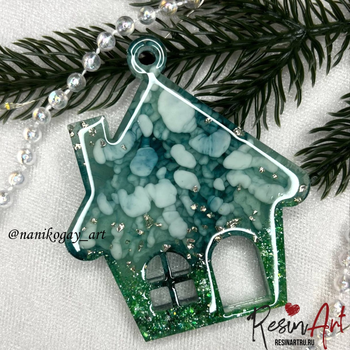 No. 438 Christmas Ornament House No. 2 Silicone Mold - image 27