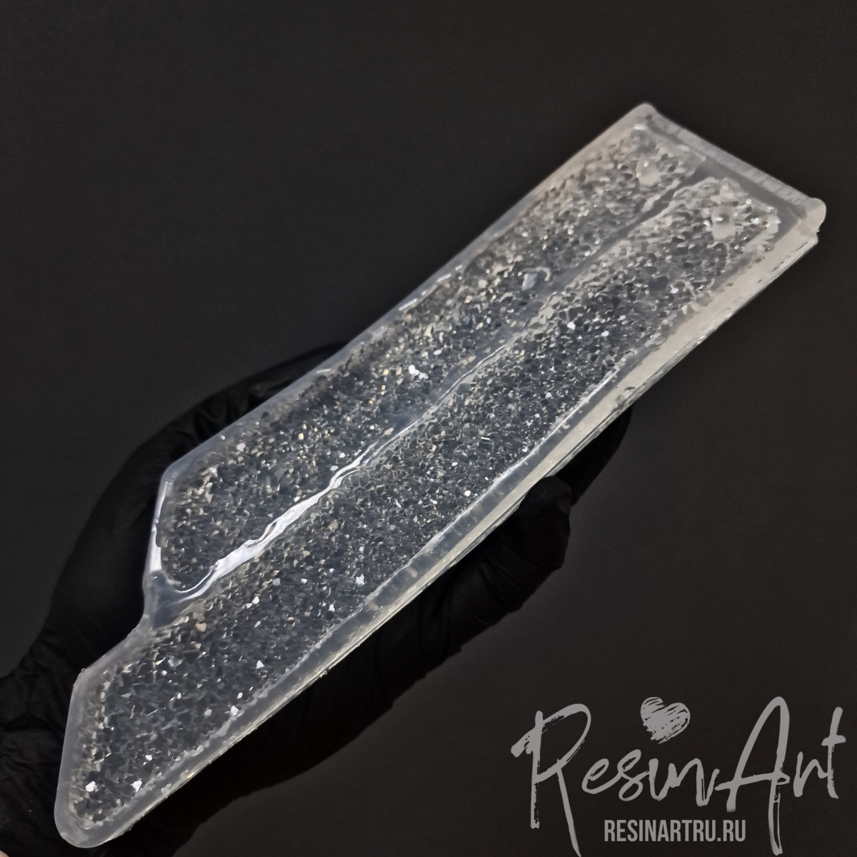 No. 870 Christmas Ornament Crystal Streamer (Set) Silicone Mold - image 2