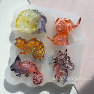 No. 908 Brooch Set Silicone Mold - image 1