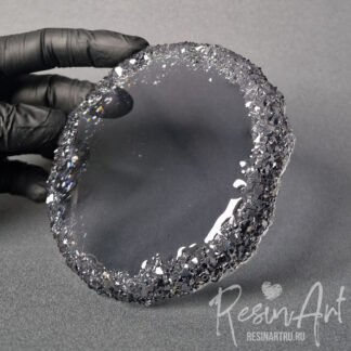 No. 884 Coaster with Crystal Edge Silicone Mold - image 1