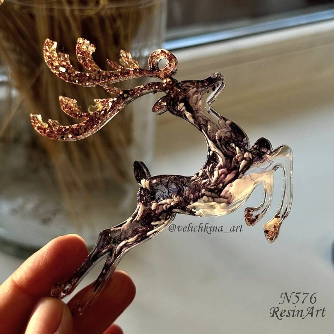 No. 576 Christmas Ornament Reindeer Silicone Mold - image 36