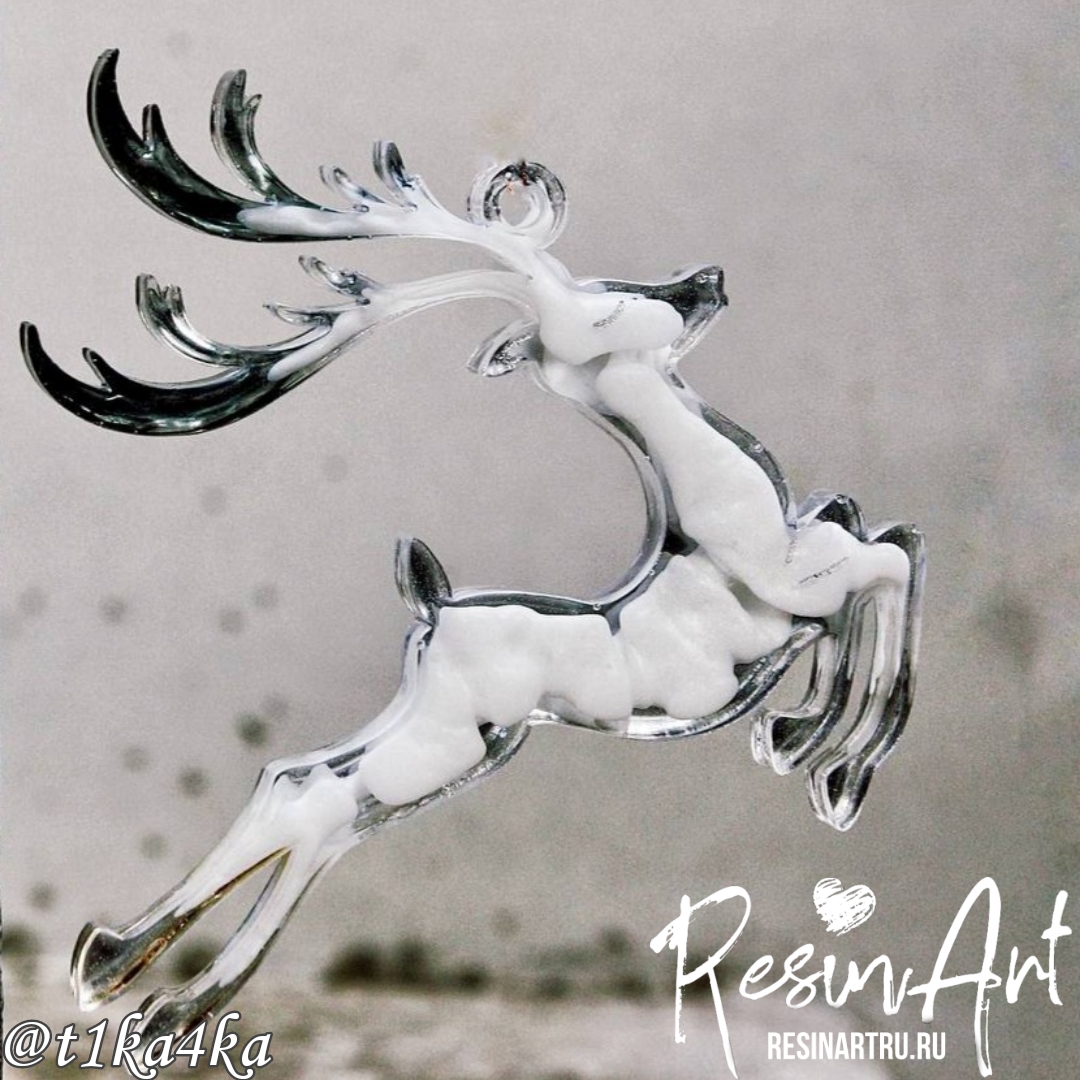 No. 576 Christmas Ornament Reindeer Silicone Mold - image 2