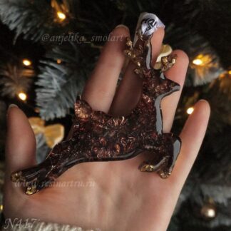 No. 417-S Christmas Ornament Reindeer No. 1 Silicone Mold - image 1