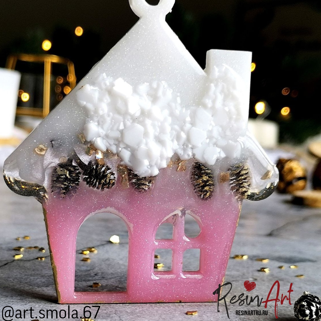 No. 438 Christmas Ornament House No. 2 Silicone Mold - image 19