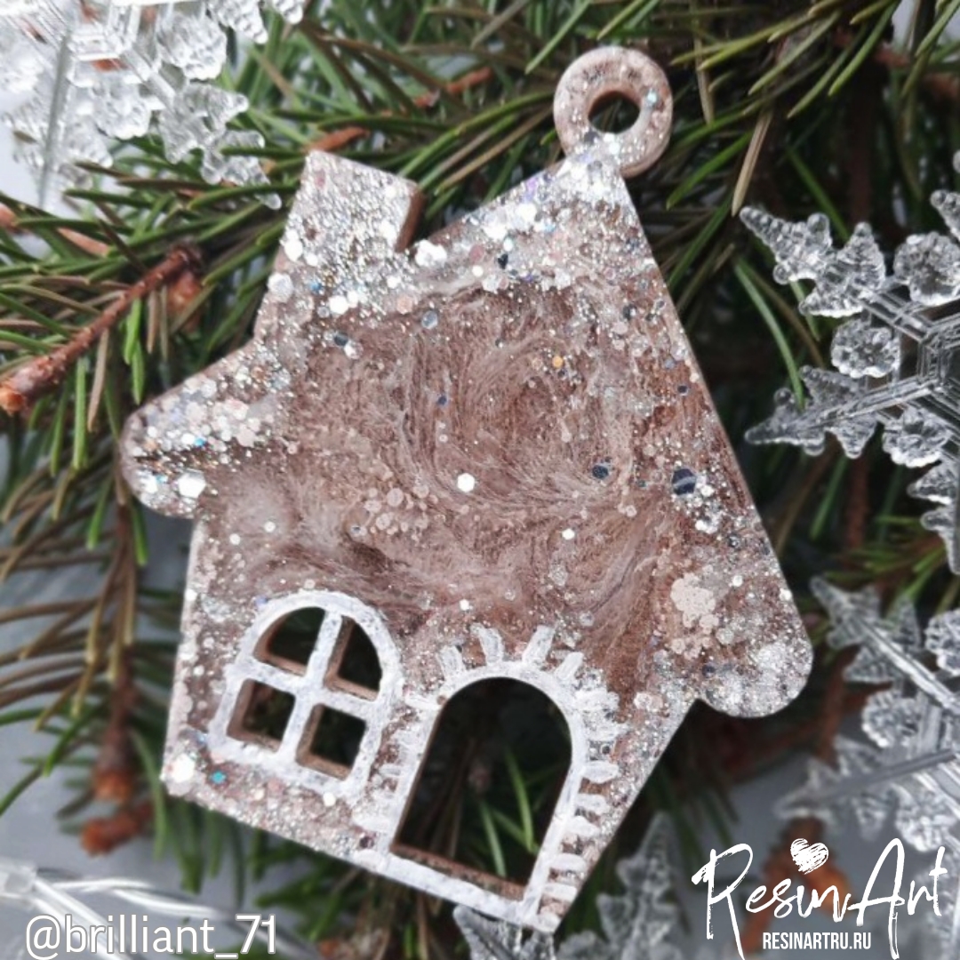 No. 438 Christmas Ornament House No. 2 Silicone Mold - image 15