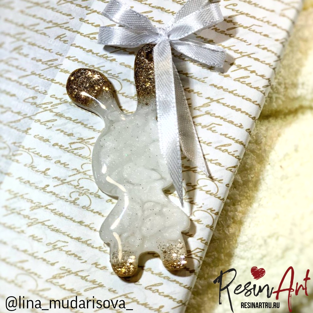 No. 641-S Christmas Ornament Bunny Silicone Mold - image 6
