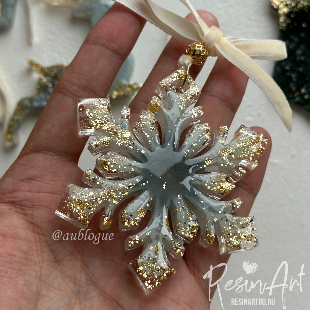 No. 400 Christmas Ornament Snowflake No. 1 (10 mm) Silicone Mold - image 18