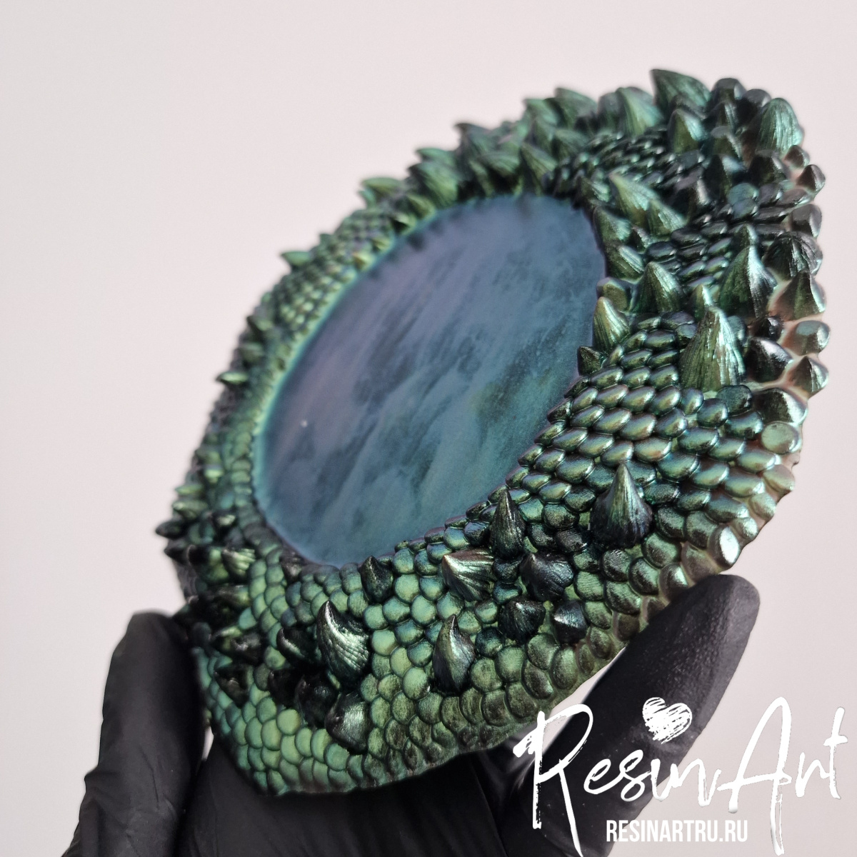 No. 796 Coaster with Dragon Scales Silicone Mold - image 5