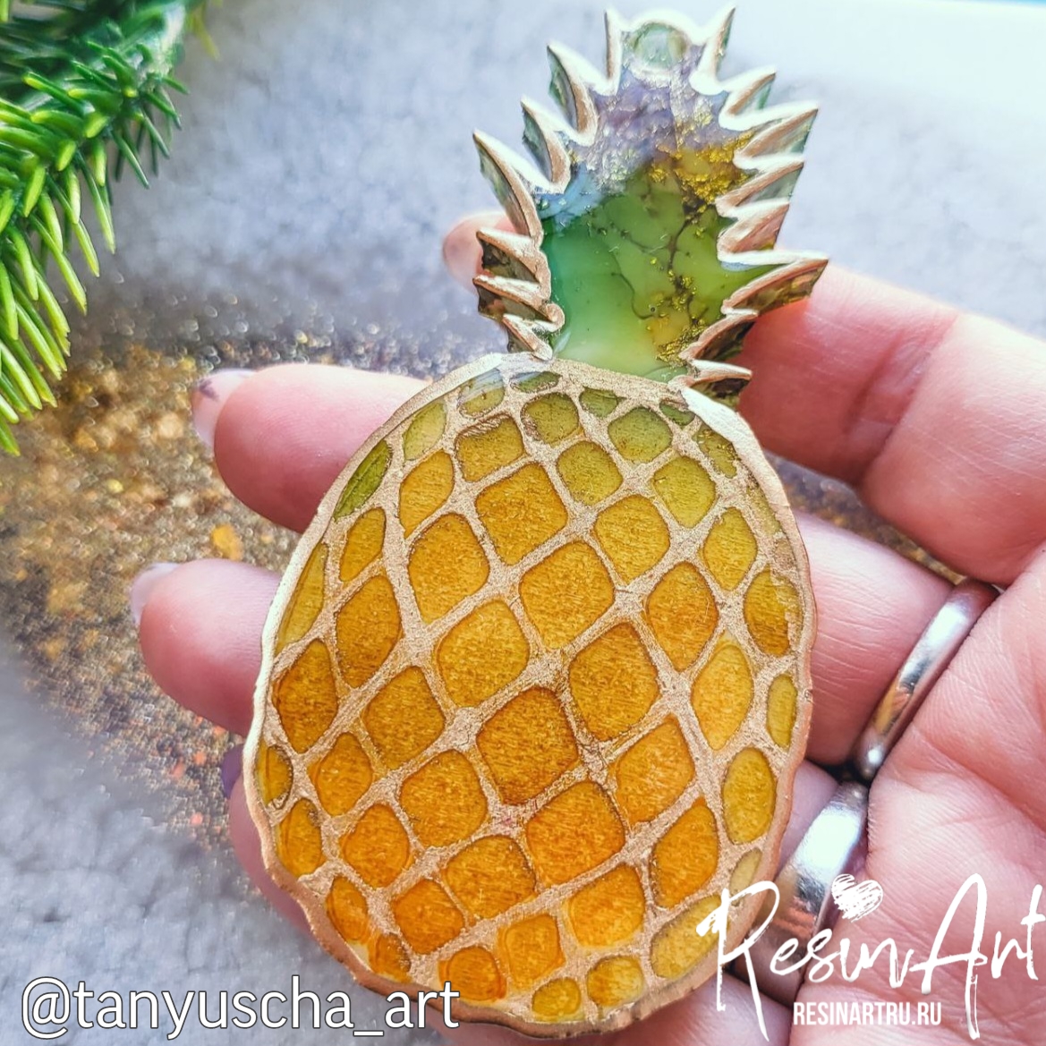No. 626-S Christmas Ornament Pineapple Silicone Mold - image 1