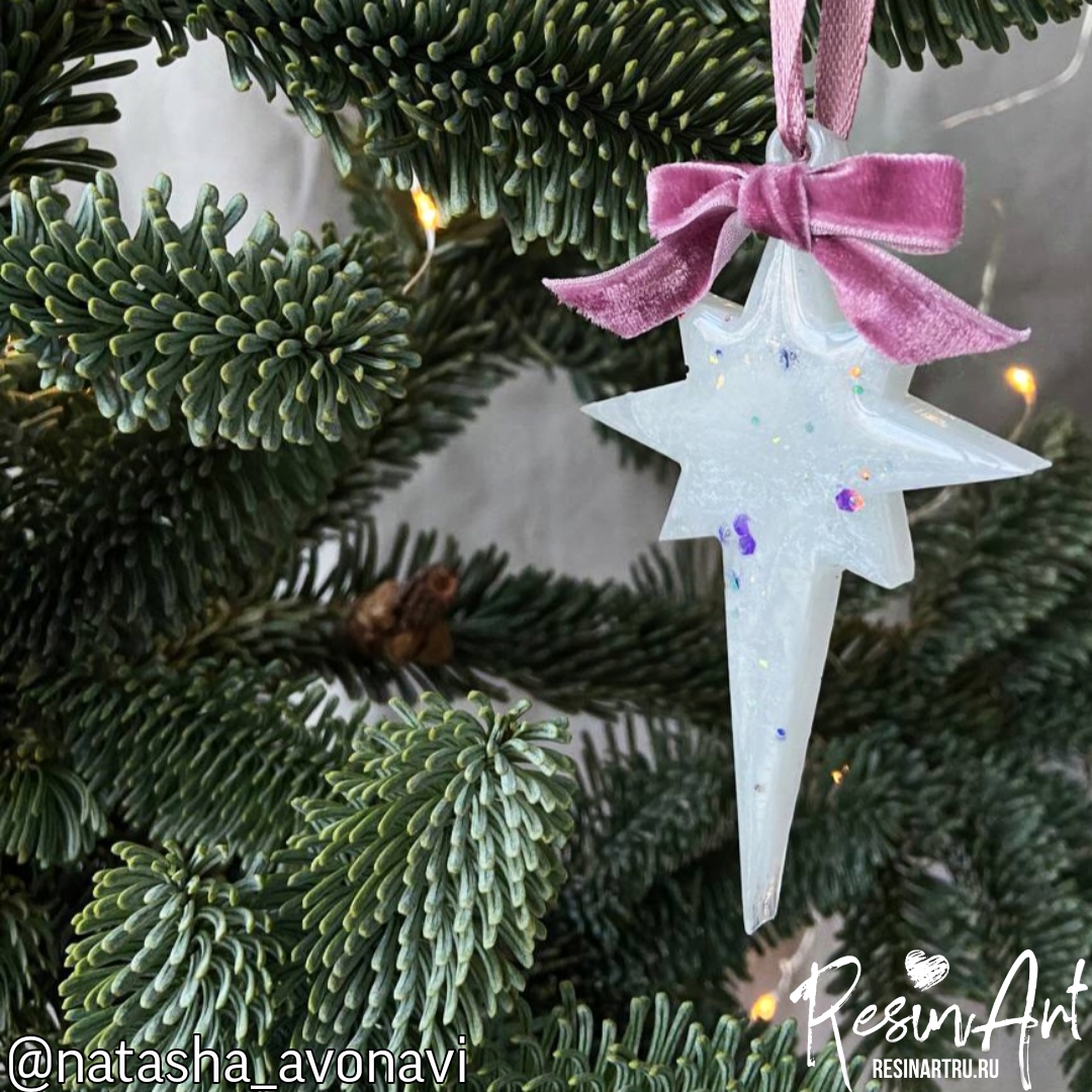 No. 622 Christmas Ornament Christmas Star Silicone Mold - image 3