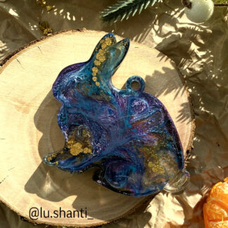 No. 585-S Christmas Ornament Bunny Silicone Mold - image 1