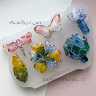 No. 901-S Brooch Set Silicone Mold - image 1