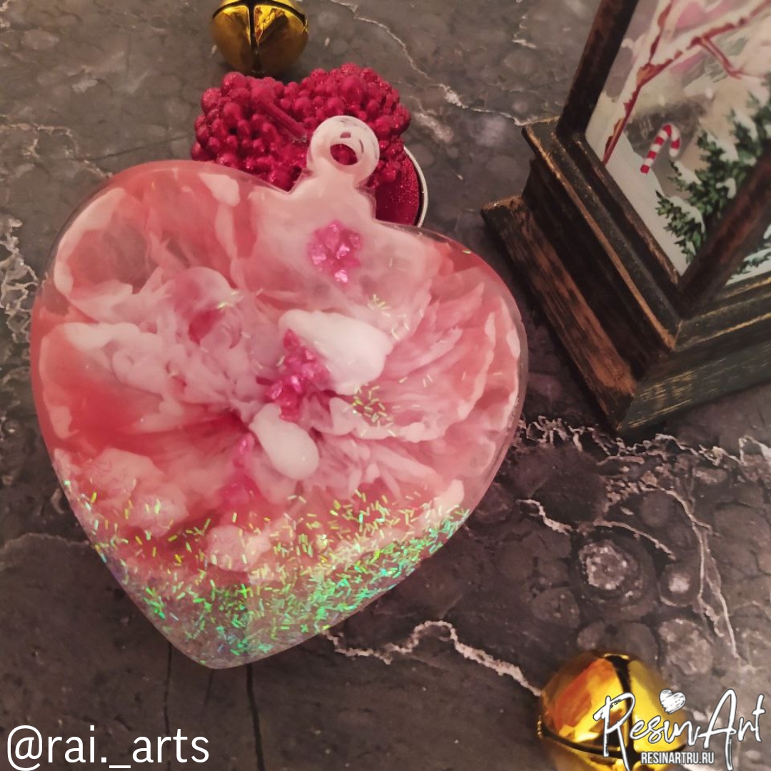No. 415 Christmas Ornament Heart Silicone Mold - image 6