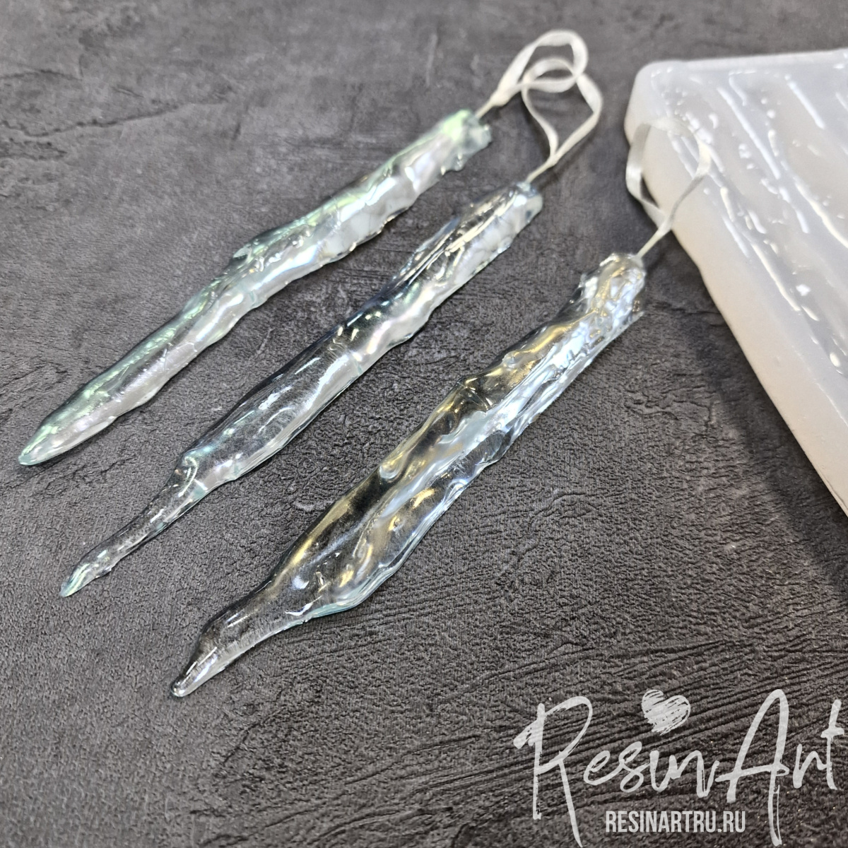 No. 799 Set with Icicles (Christmas Ornaments) Silicone Mold - image 6