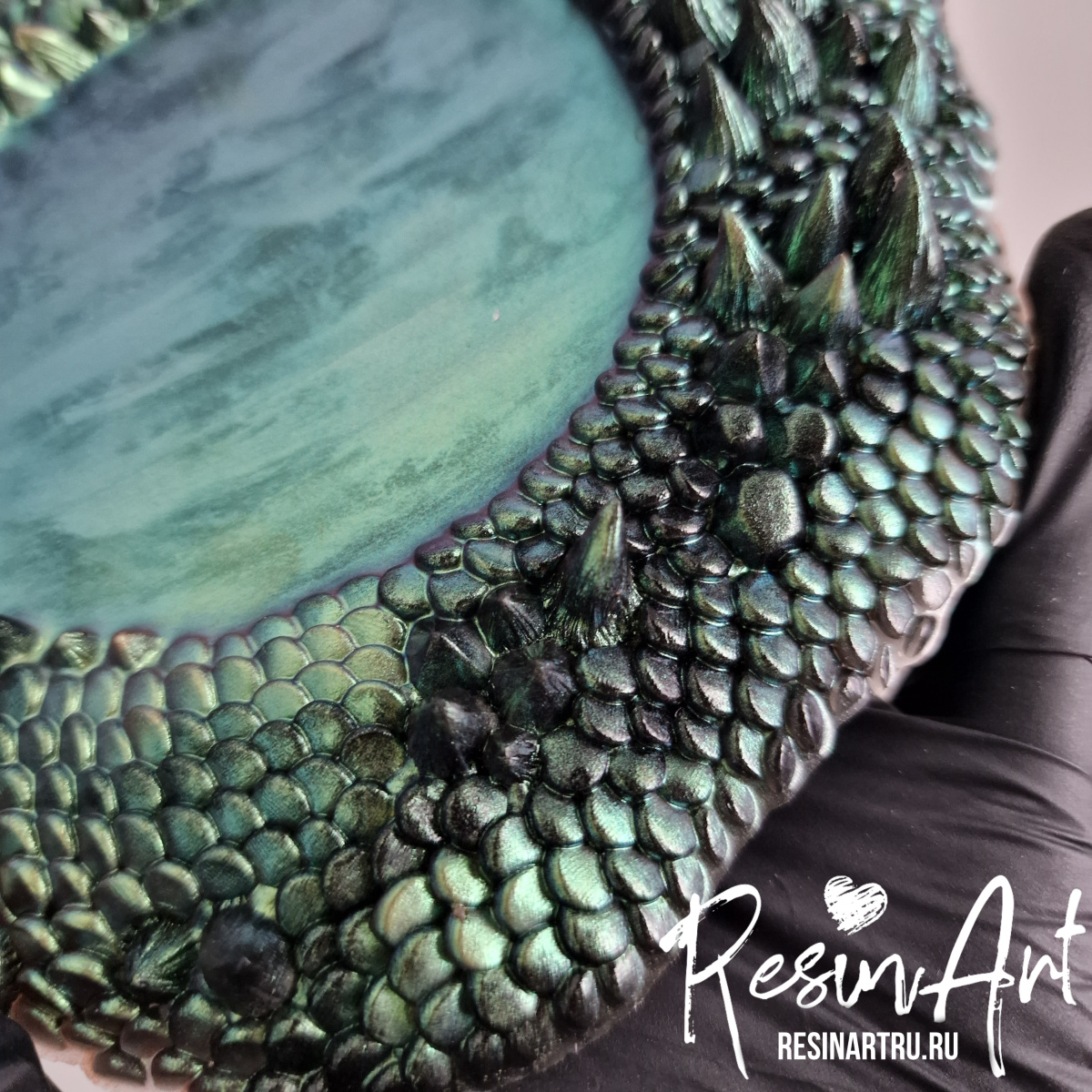 No. 796 Coaster with Dragon Scales Silicone Mold - image 10