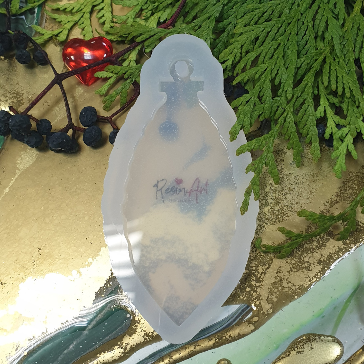 No. 419-S Christmas Ornament Pine Cone Silicone Mold - image 2