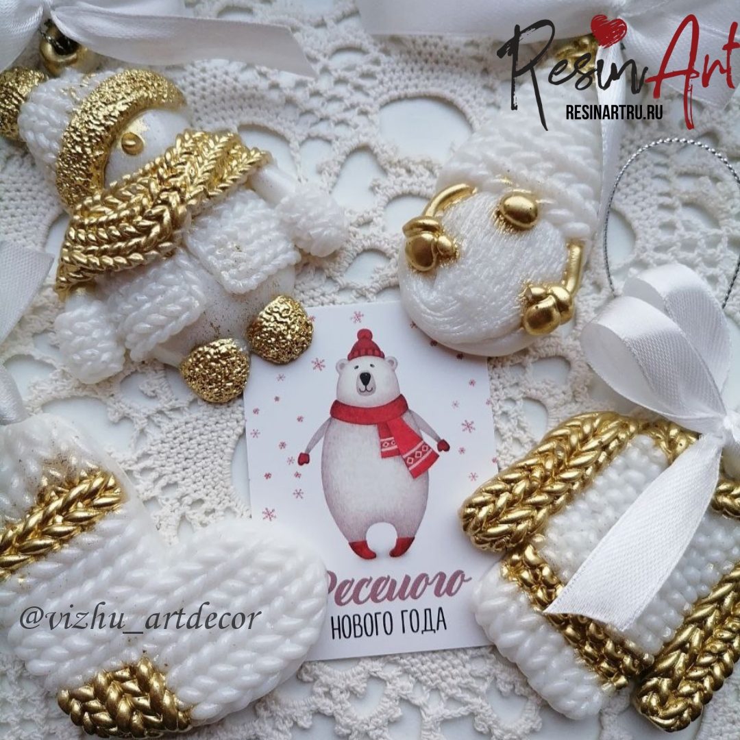 No. 829 Christmas Ornament Stocking (Knitted Texture) Silicone Mold - image 10