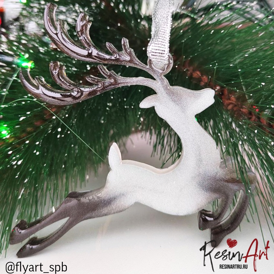 No. 576 Christmas Ornament Reindeer Silicone Mold - image 18